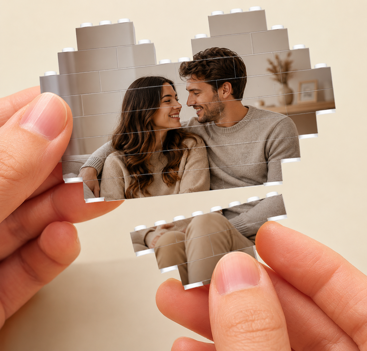 Corazón de bloques de construcción personalizable