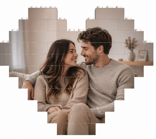 Corazón de bloques de construcción personalizable